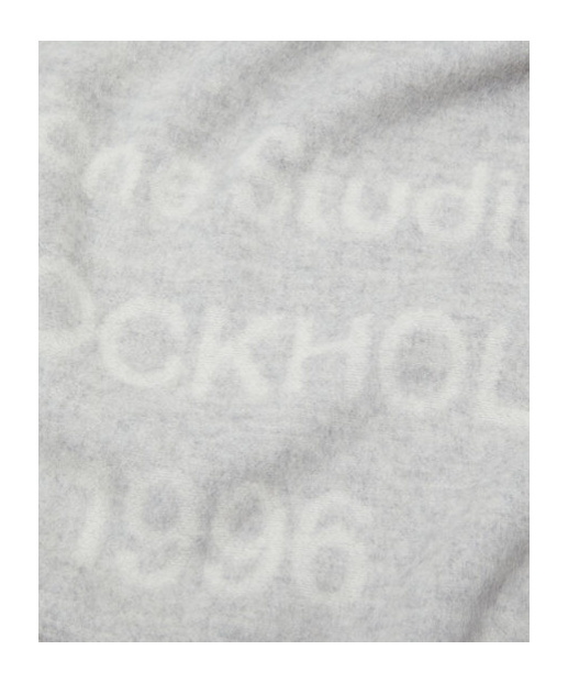 ACNE STUDIOS ACNE STUDIOS LOGO JACQUARD FRINGED SCARF