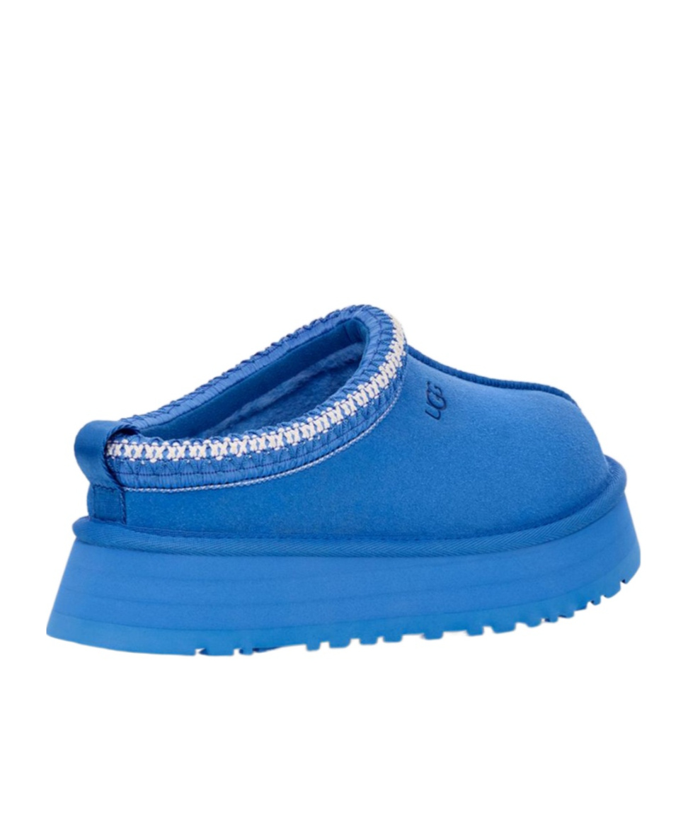 Ugg Tazz Logo Embossed Platform Slippers In Blue