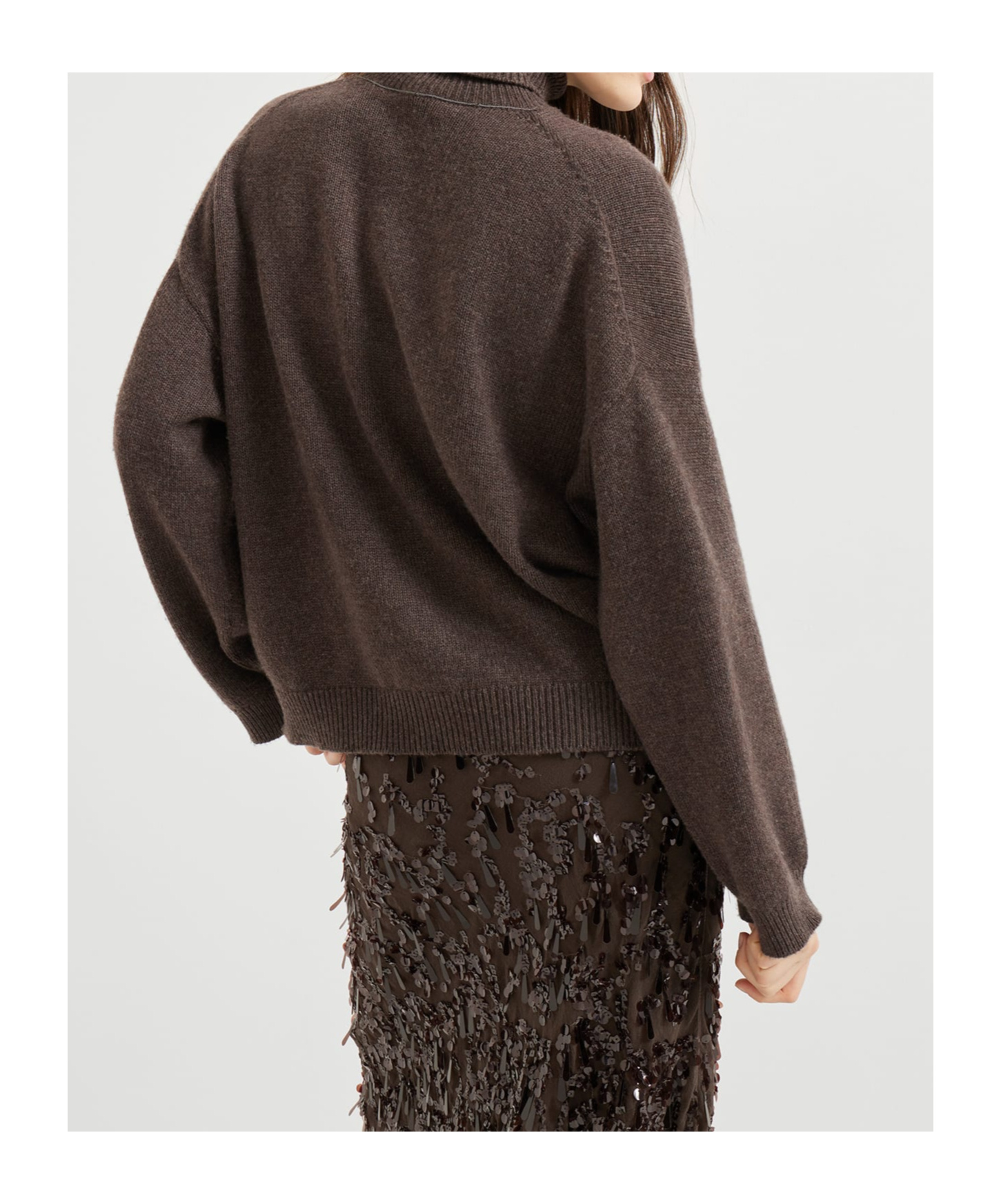 Brunello Cucinelli Turtleneck Cashmere Sweater In Purple