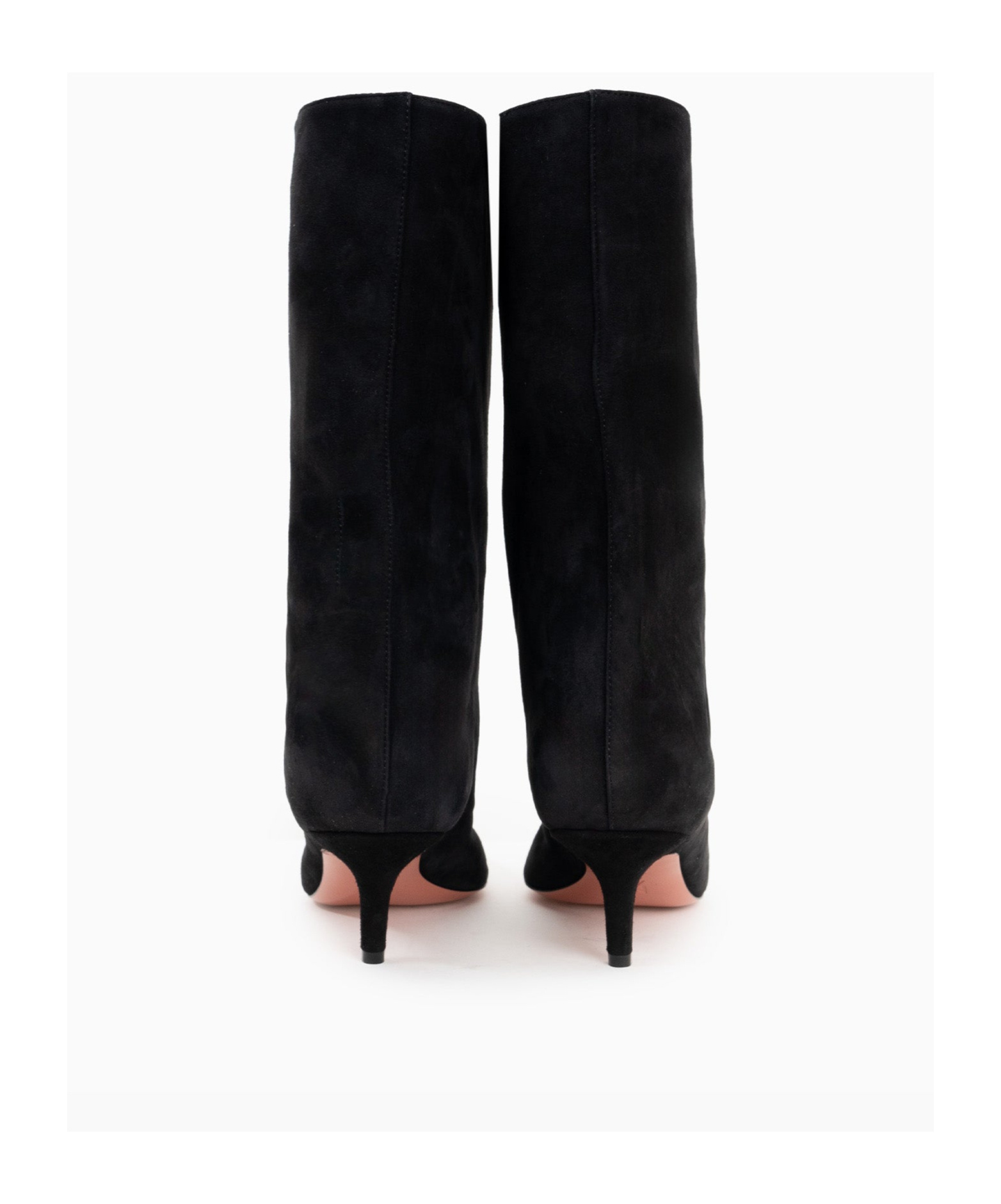 Amina Muaddi Pointed Short Boots In Black
