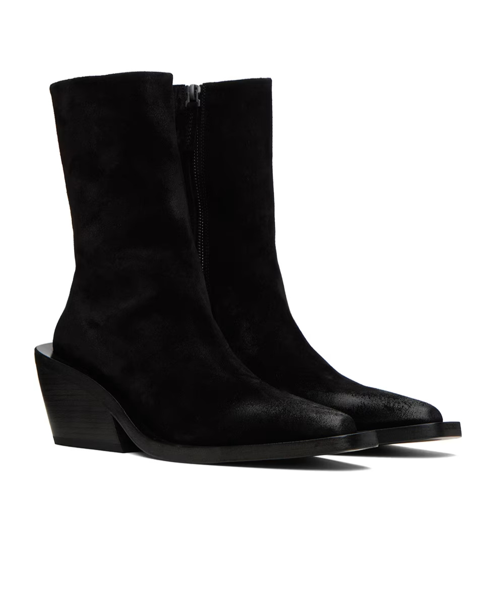 Marsèll Gessetto 90mm Point-toe Leather Ankle Boots In Black