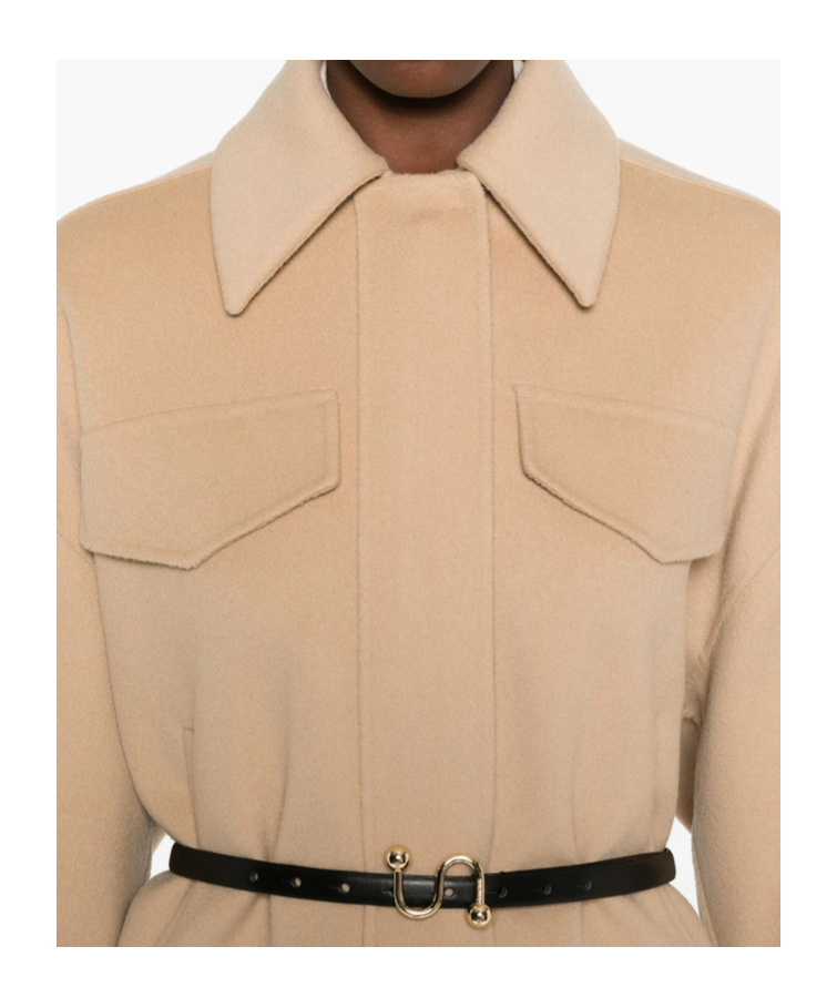 Sportmax Lapel Long-sleeved Suit Jacket In Brown