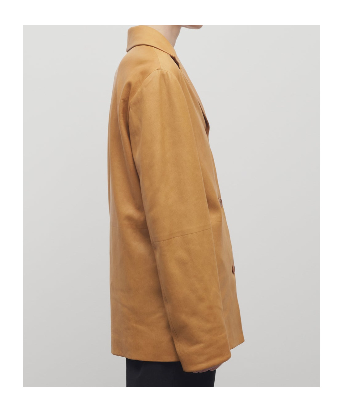 The Row Fabian Leather Jacket In Brown