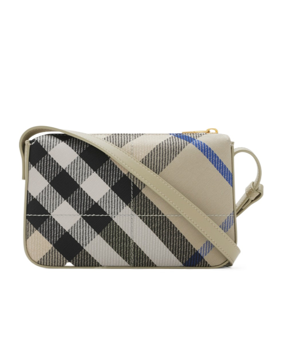 Burberry Embroidered Canvas Snip Crossbody Bag In Nude