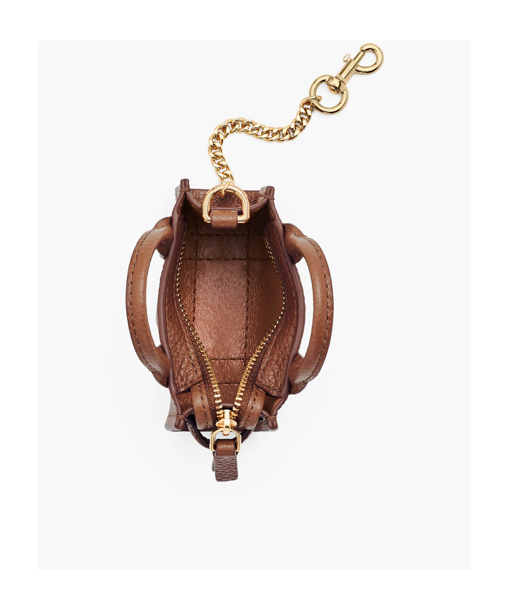 Marc Jacobs Logo Keychain In Brown
