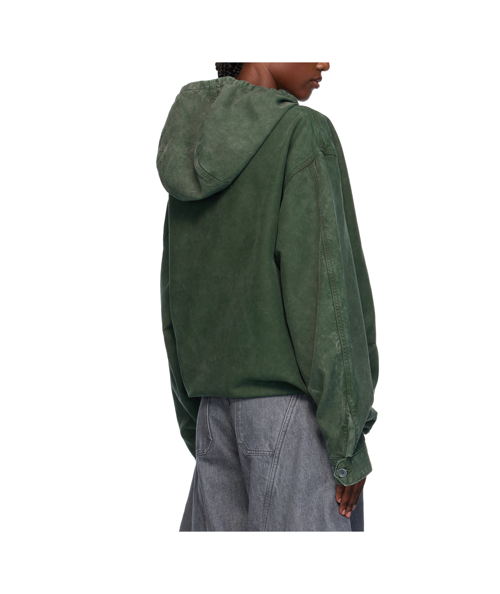 Jw Anderson Cotton Twill Pullover Jacket In Green