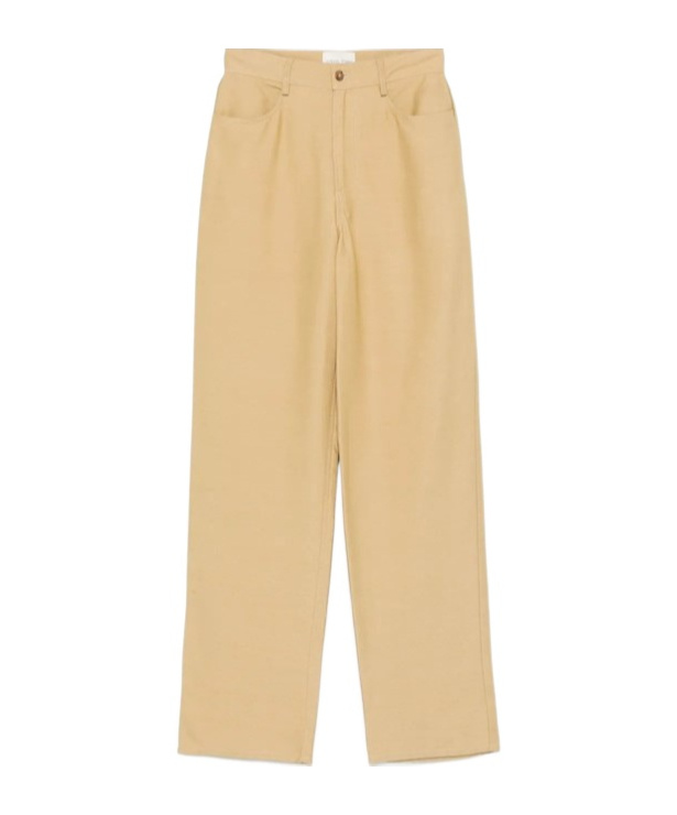 Loulou Studio Ardea Trousers In Neutral