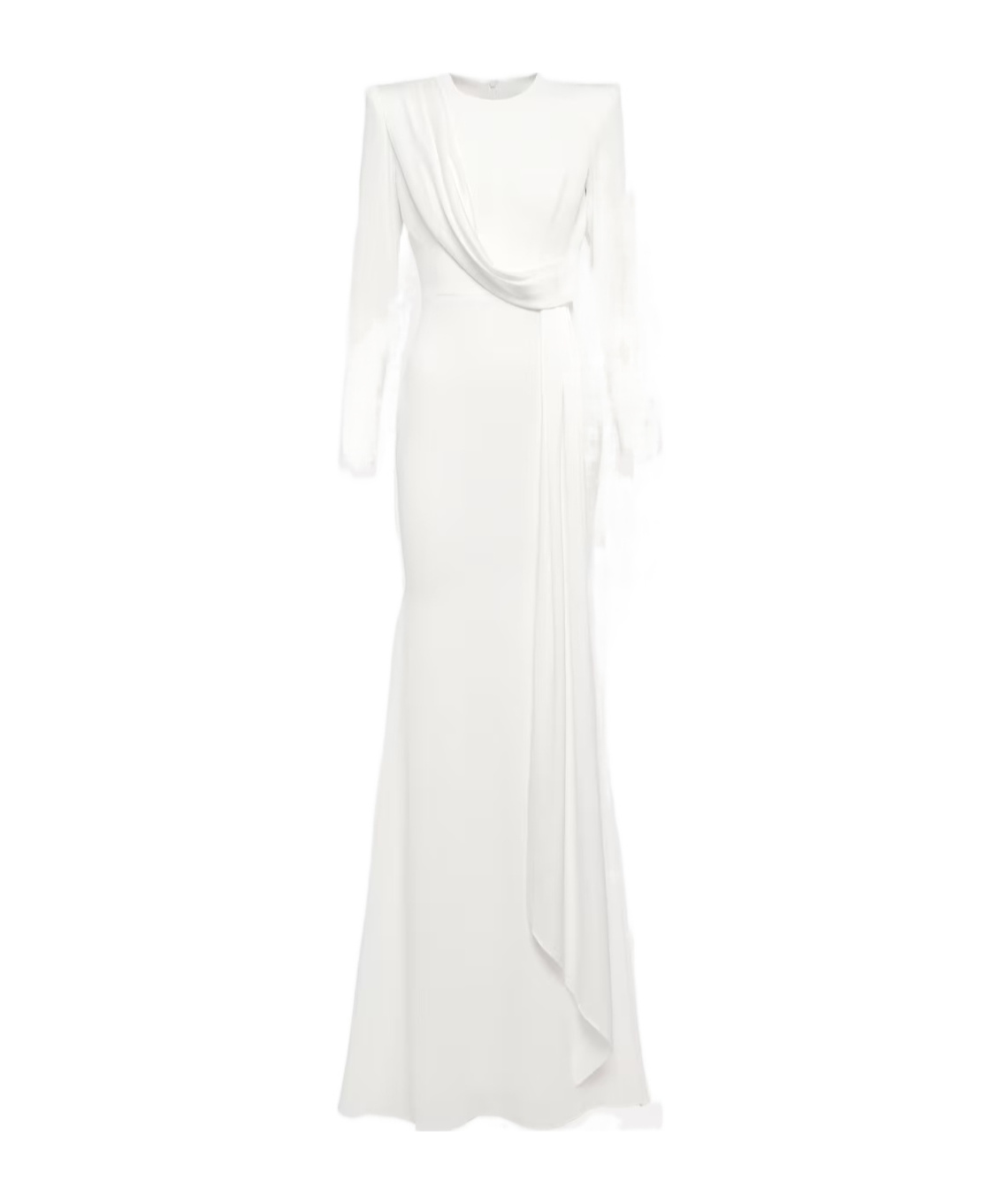Alex Perry Maxwell Satin Crepe Wedding Dress In White