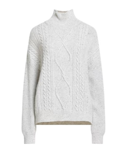 Max Mara Slim-fit Knit Turtleneck Sweater In White