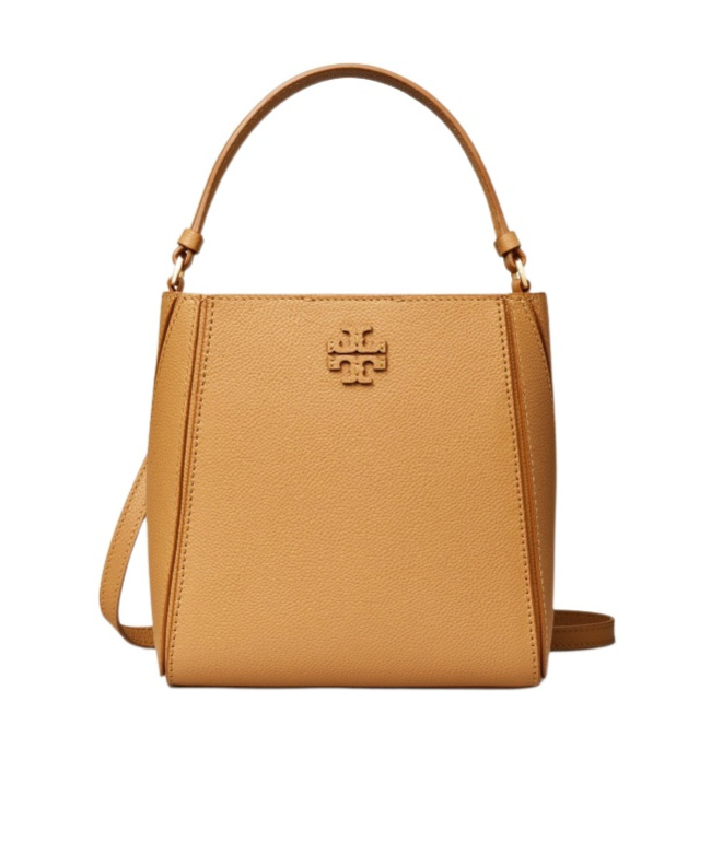 TORY BURCH MCGRAW LEATHER BUCKET BAG