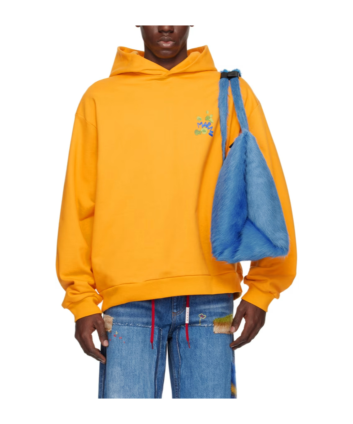 MARNI DRIPPING FLOWER LOGO HOODIE