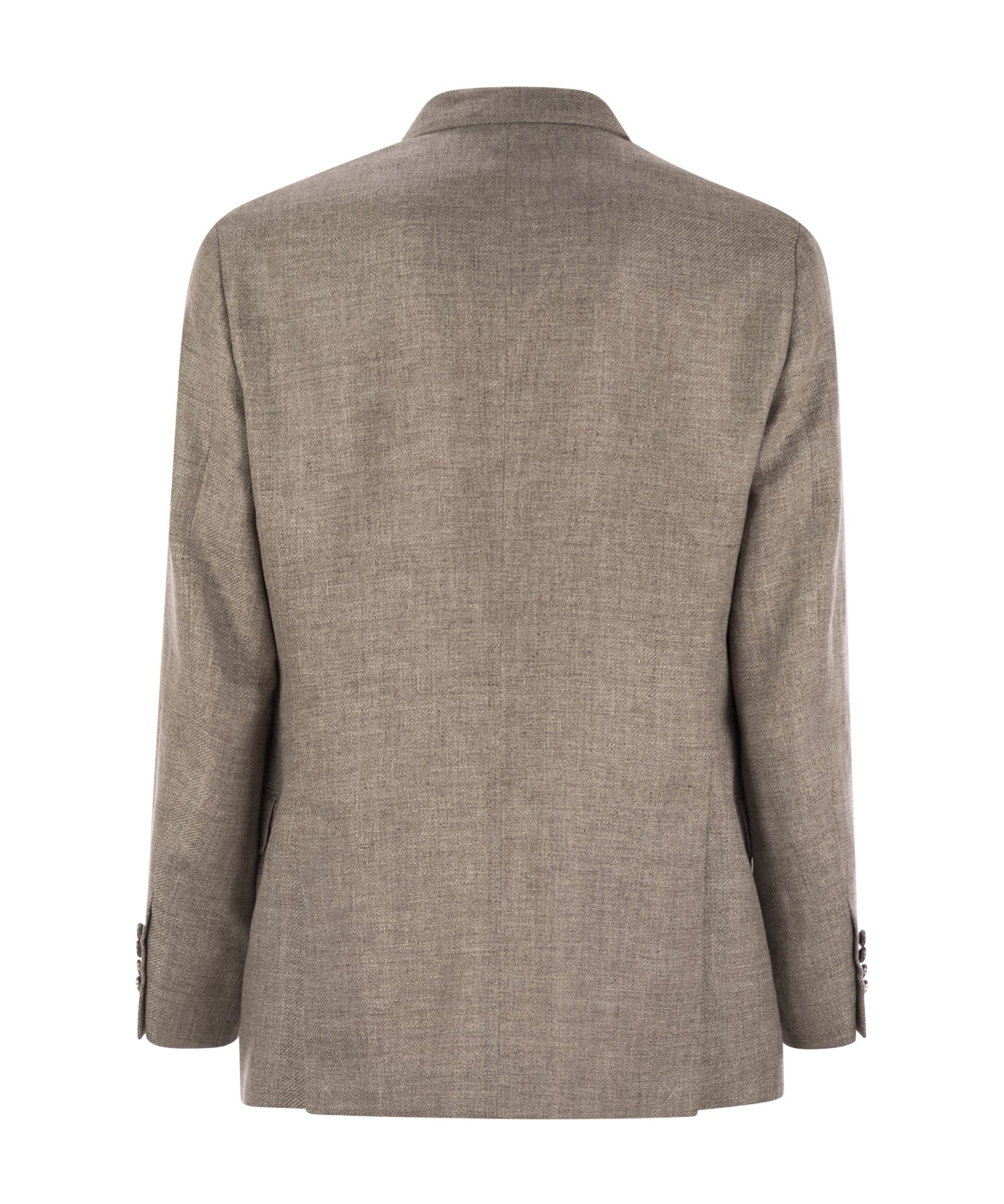 Brunello Cucinelli Diagonally Deconstructed Jacket For Men In Gray