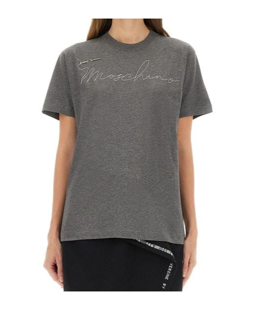 Moschino Short Sleeve Crewneck T-shirt In Animal Print