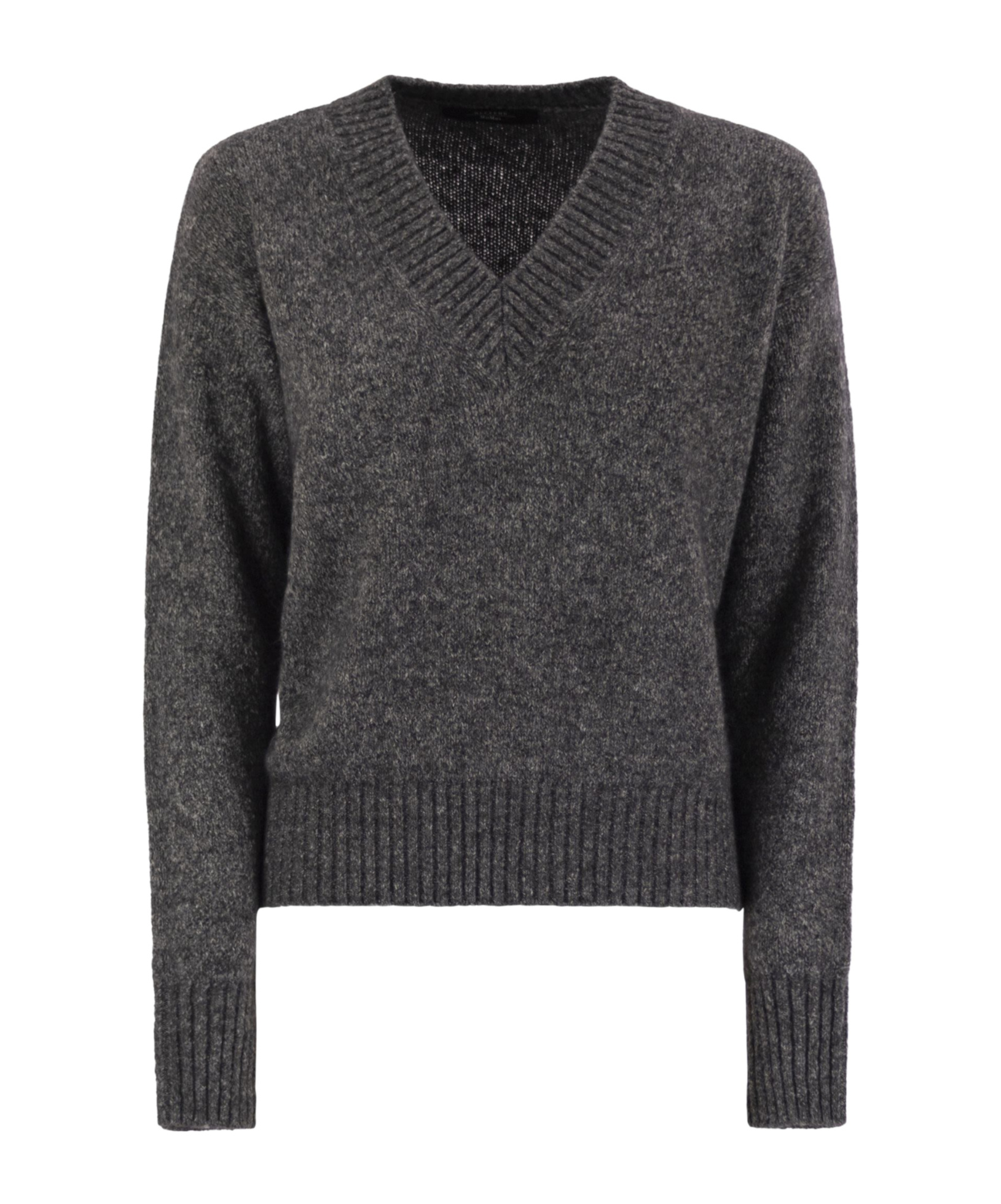 Weekend Max Mara V-neck Long-sleeved Sweater In Black