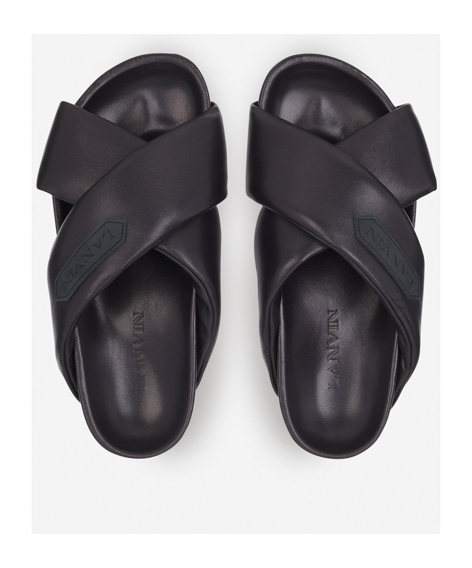 Lanvin Criss Cross Sandal In Black