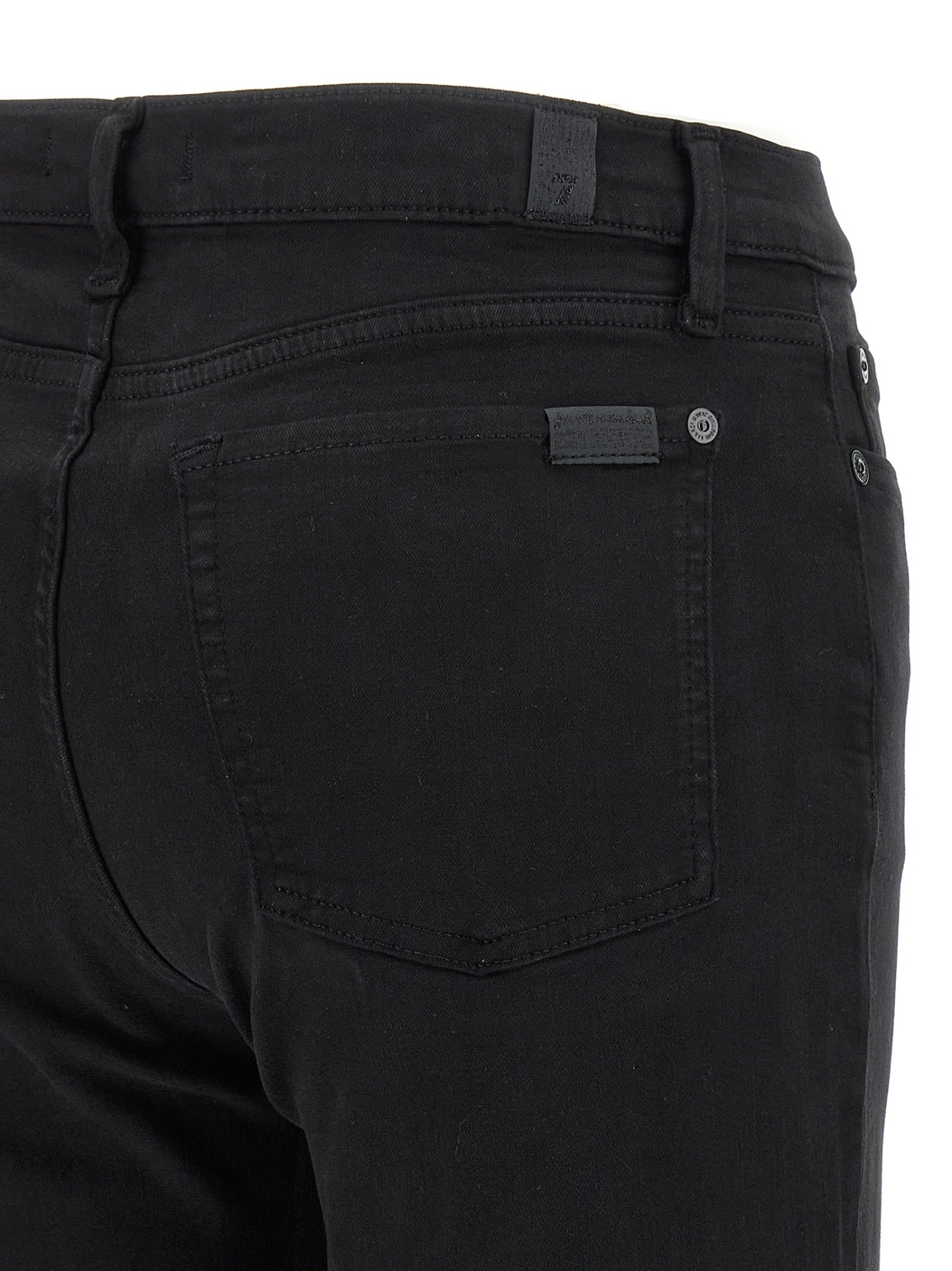 7 For All Mankind Tailorless Dojo Jeans With Front And Back Pockets In Black