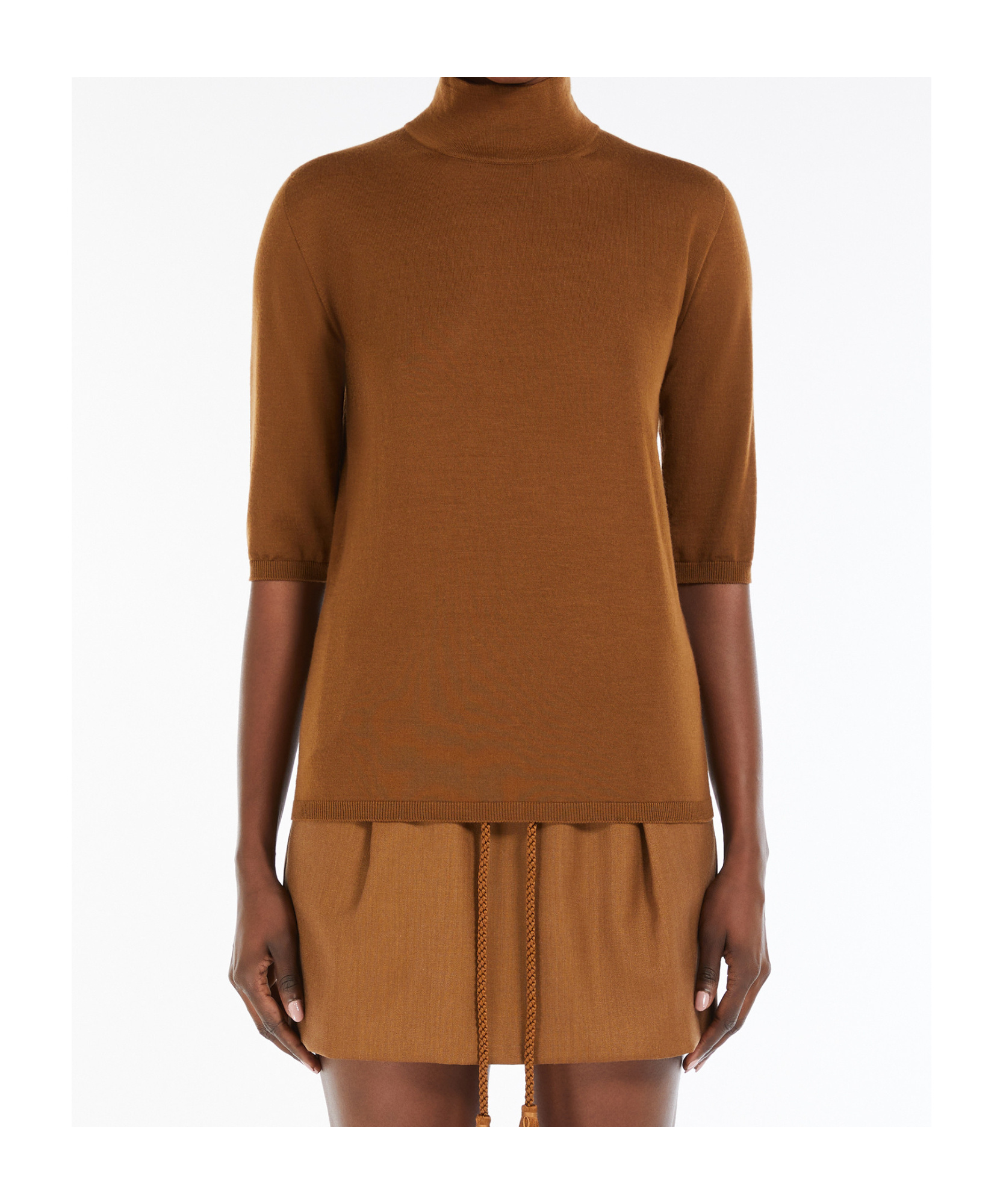 MAX MARA WOOL KNIT TURTLENECK JUMPER