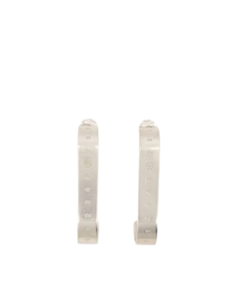 Mm6 Maison Margiela Digitally Engraved Earrings In Yellow