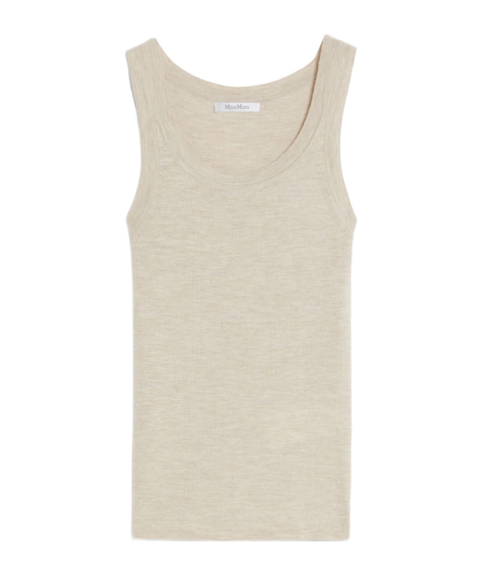 Max Mara Sleeveless Vest In Nude