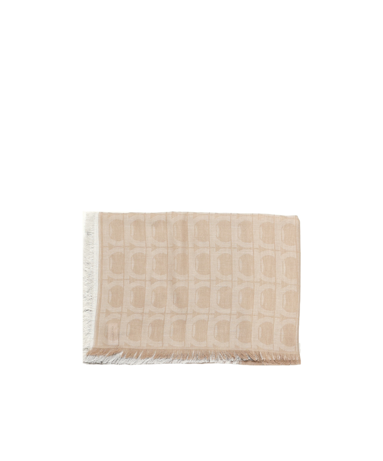 Ferragamo Patterned Fringed Scarf