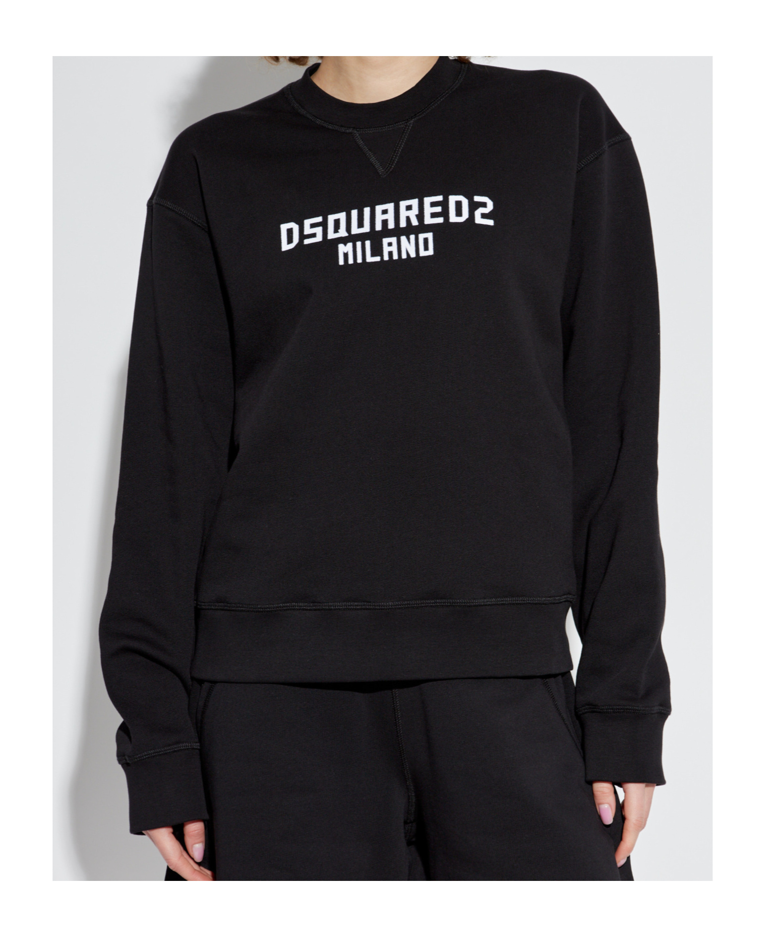 Dsquared2 Black Cotton Sweatshirt In Black