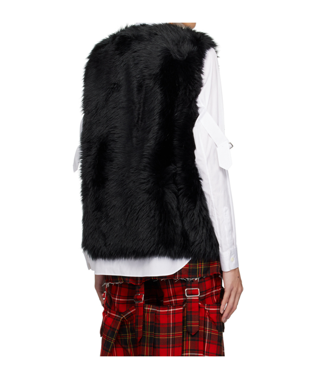 Comme Des Garçons V-neck Faux-fur Gilet