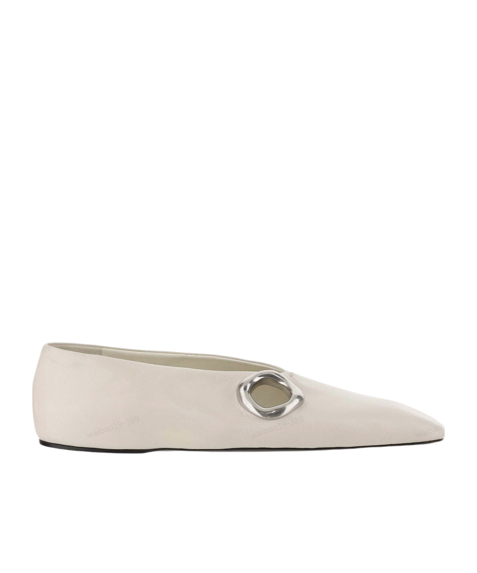 JIL SANDER LEATHER BALLERINA SHOES 