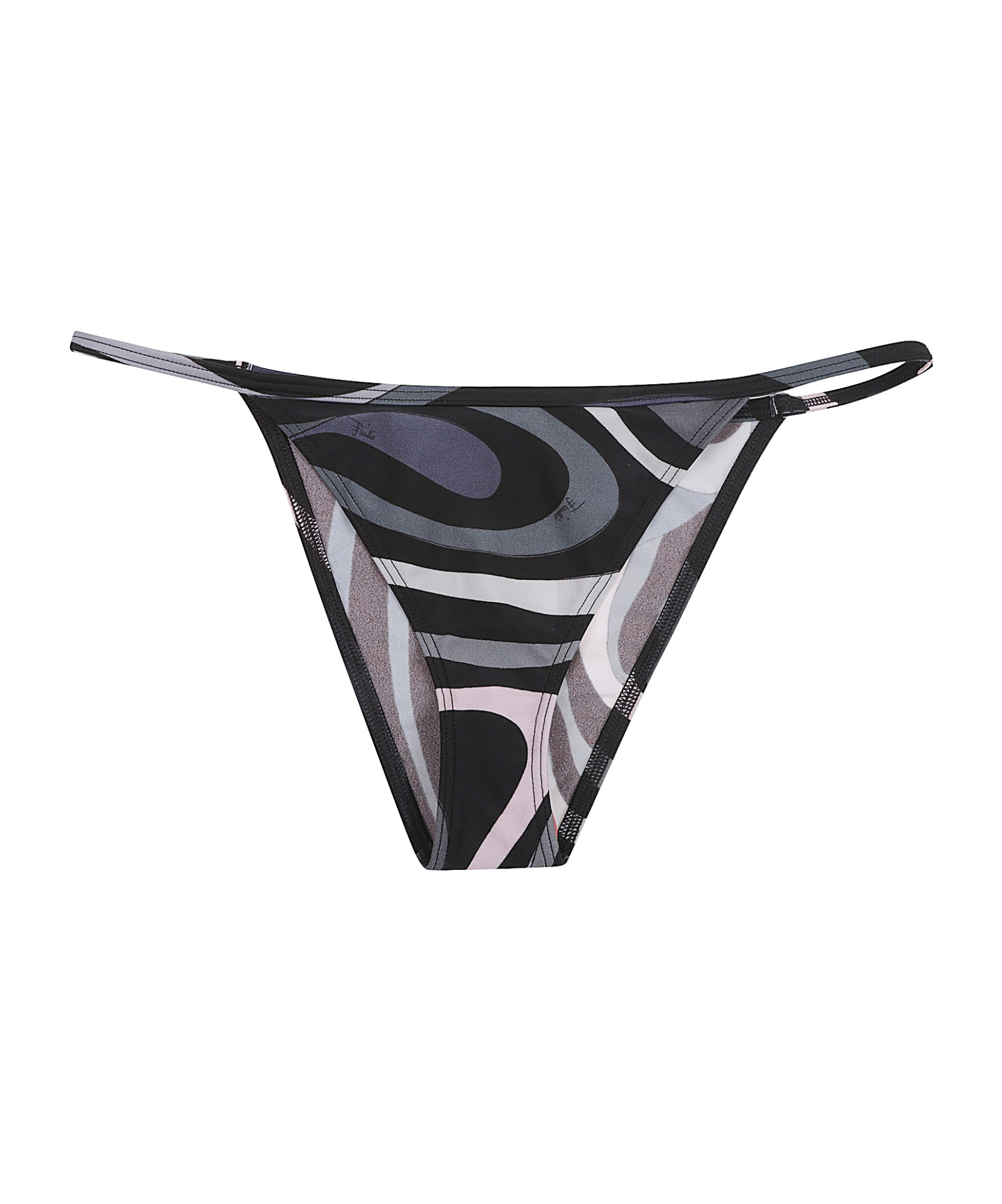 Pucci Abstract-print Bikini Bottom In Gray