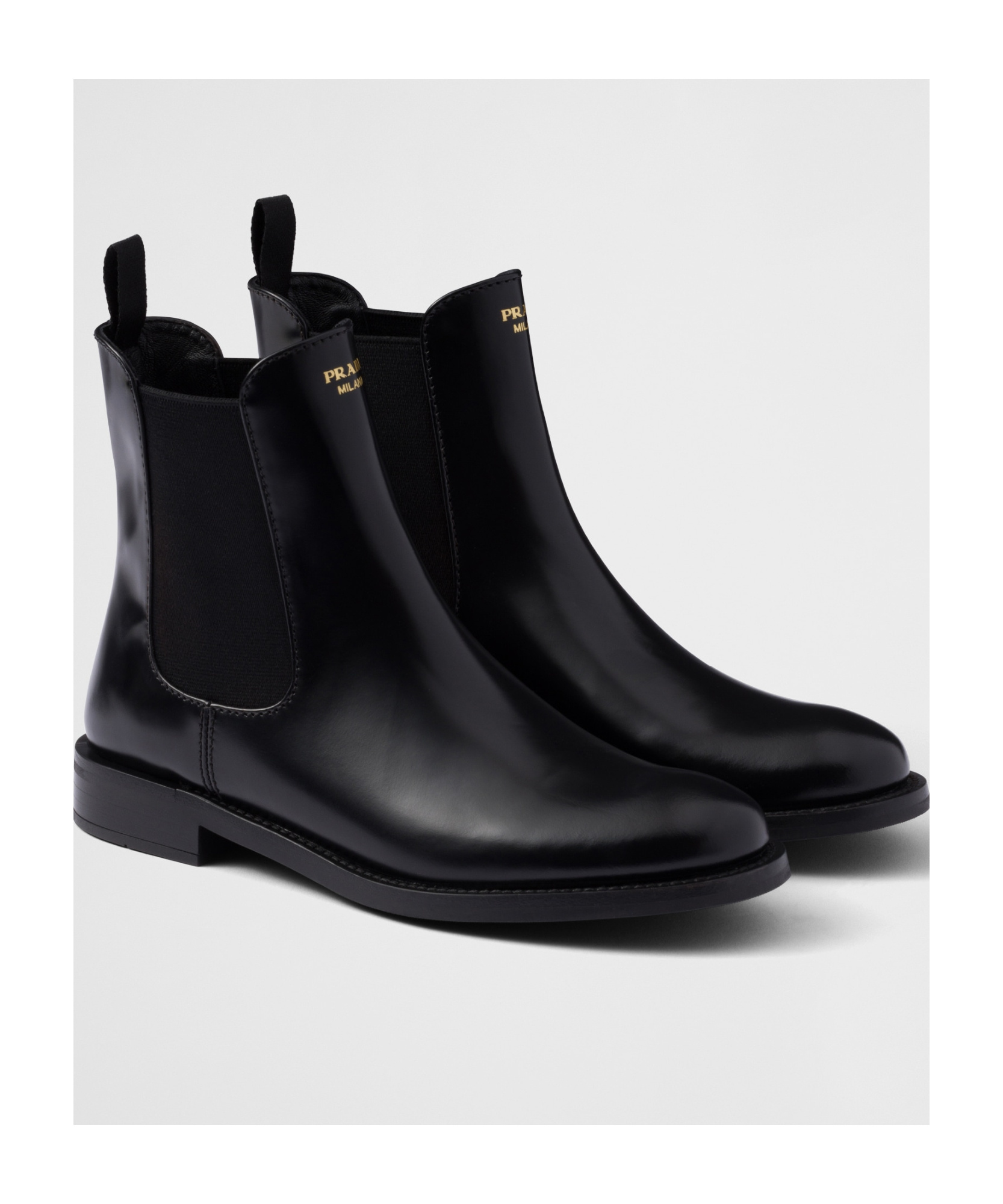 Prada Logo-print Boots In Black