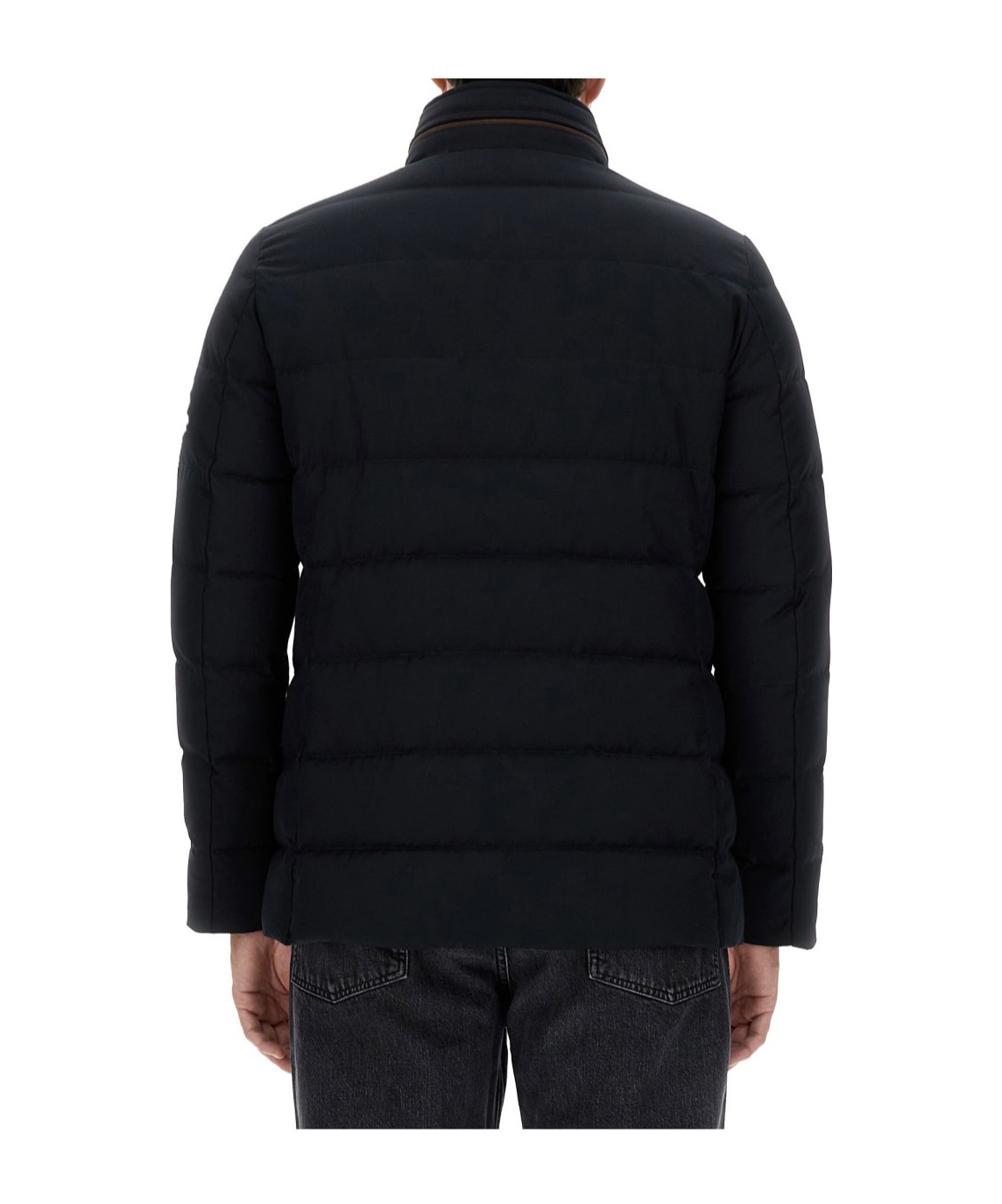 Moorer Quilted Long-sleeved Casual Jacket In Black