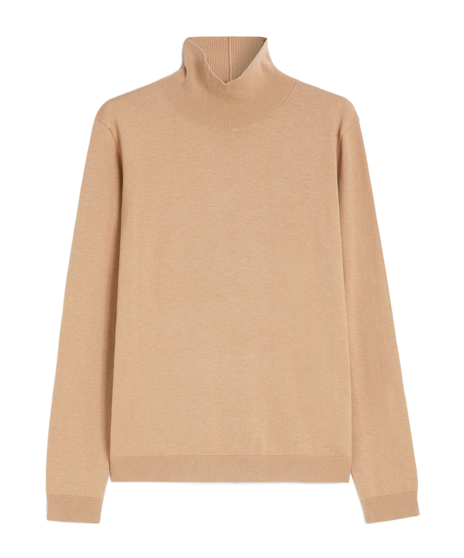 Weekend Max Mara Wool And Silk Knit Turtleneck In Brown