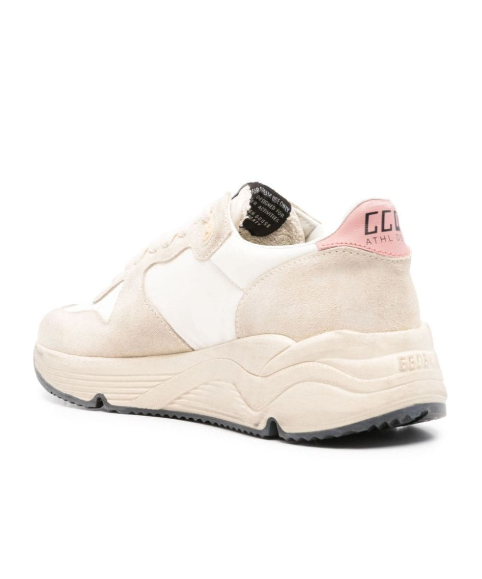 Golden Goose Running Sole Panelled Sneakers In White