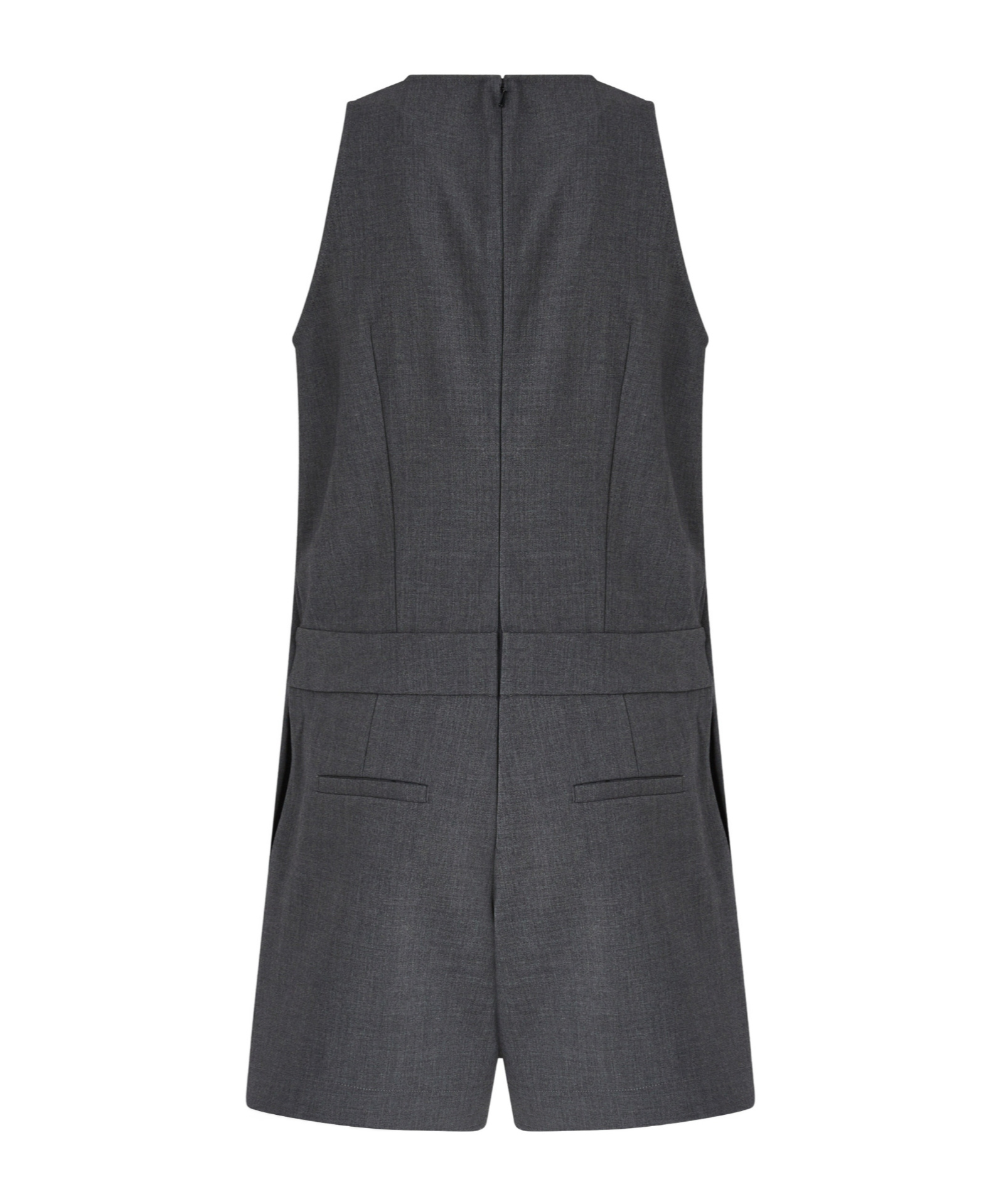 Pinko Sleeveless Round-neck Playsuit In Gray
