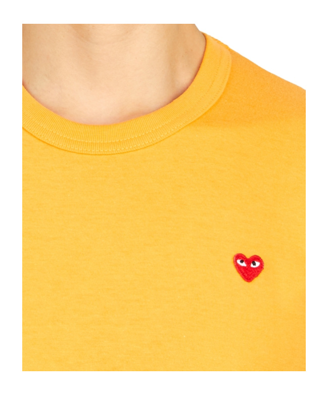 Comme Des Garçons Play Short-sleeved T-shirt In Yellow