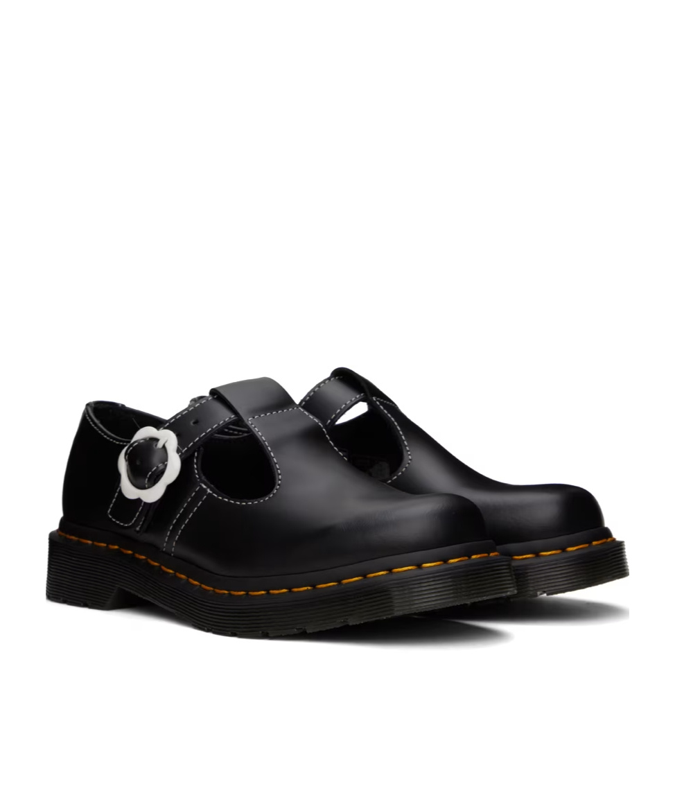 Dr. Martens' Polley Upper Hollowed Out Mary Jane Shoes In Black