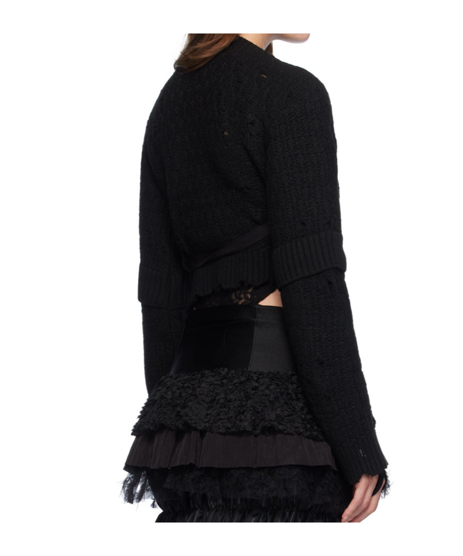 Andersson Bell Nora Strap Sweater In Black