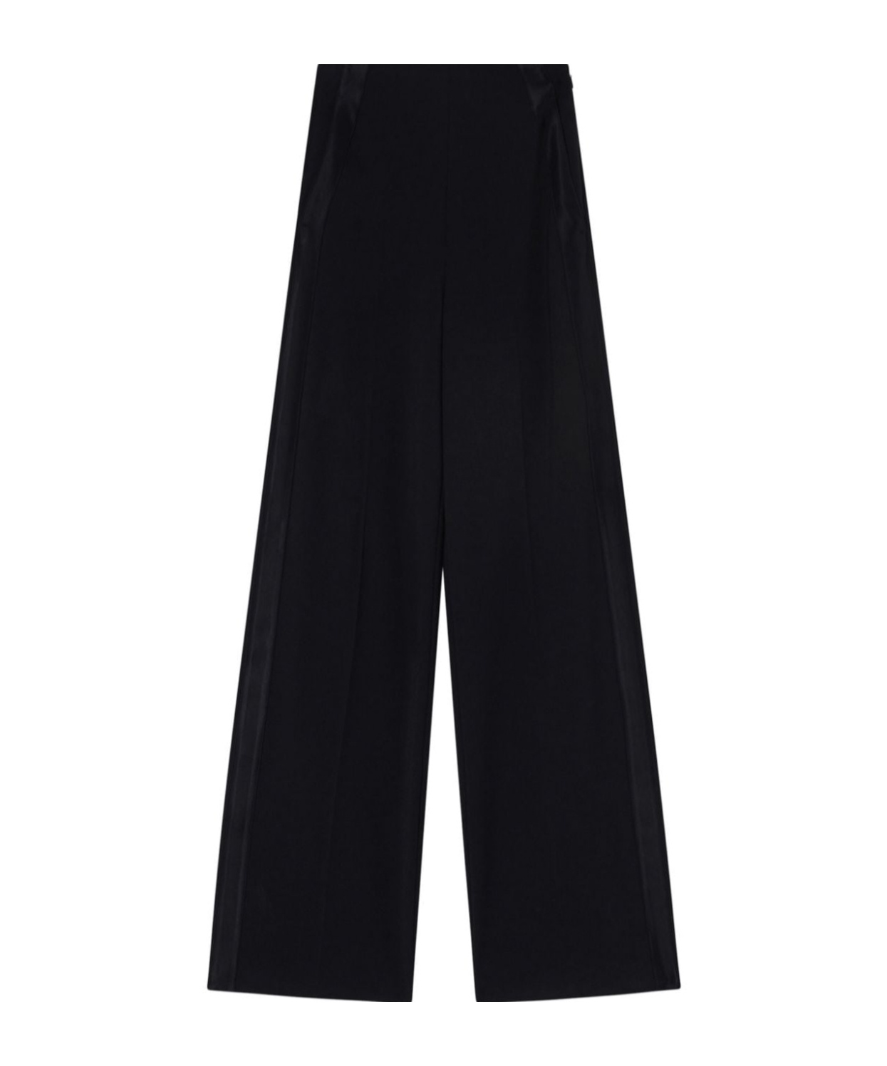 Pinko Wide-leg Trousers With Smooth Finish In Black