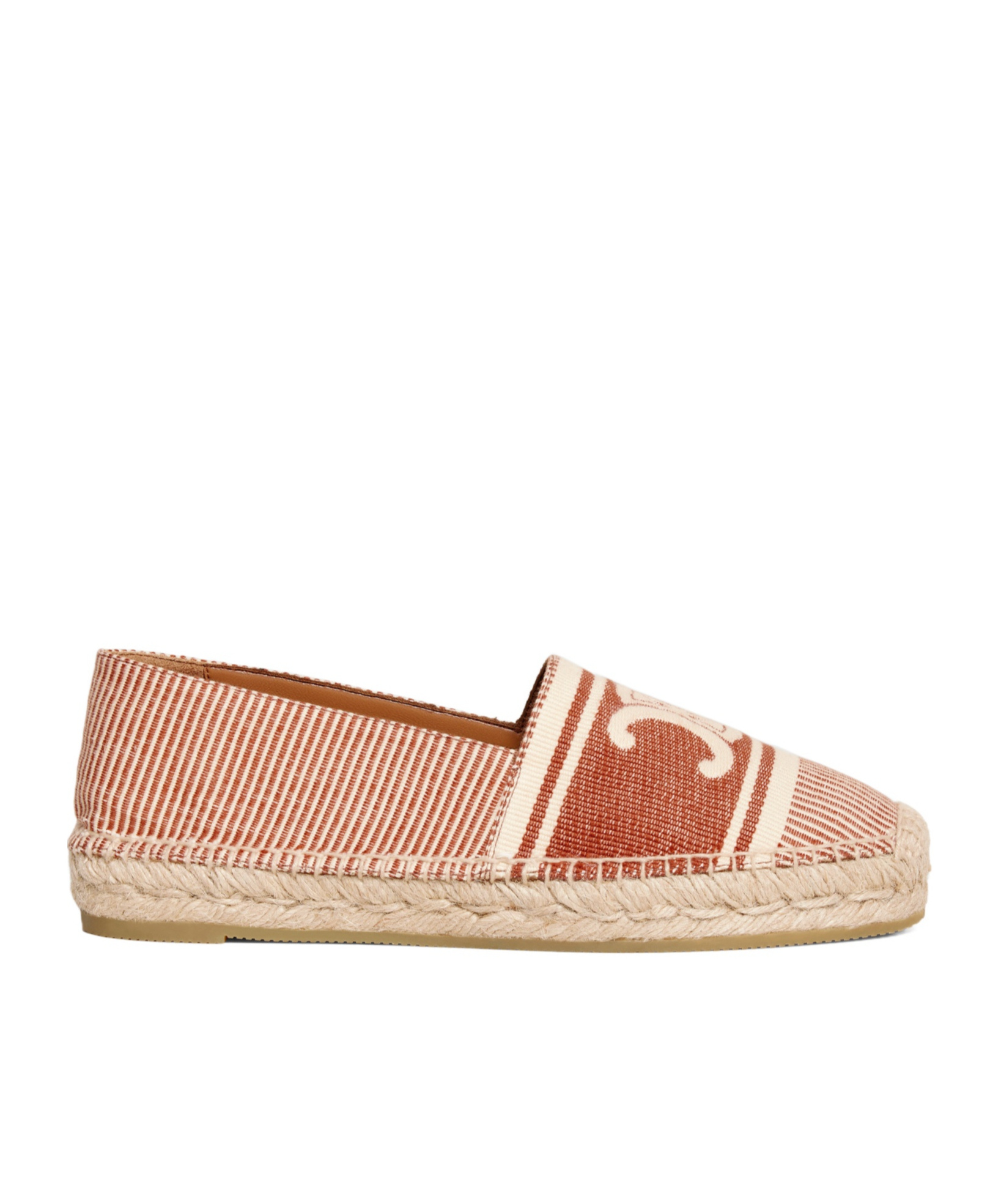 Celine Triomphe Canvas Espadrille In Nude
