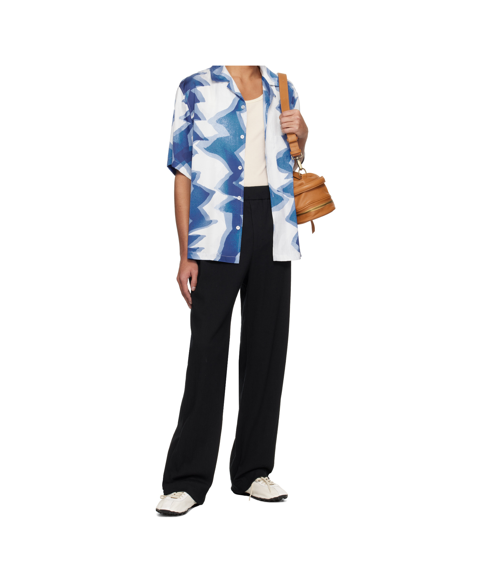 Wooyoungmi Blue Graphic Print Shirt In Blue
