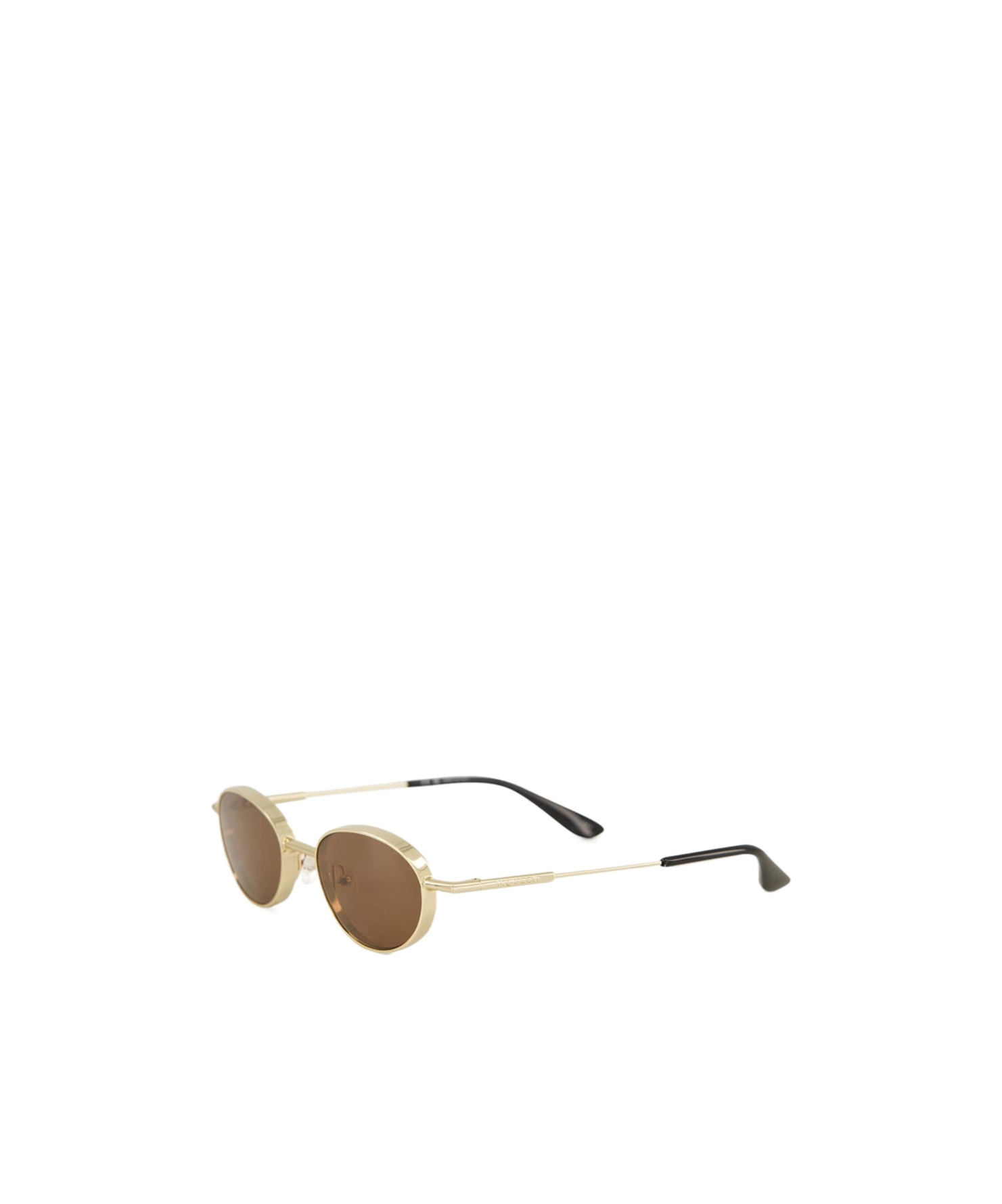 Alexander Mcqueen Eyewear Oval Frame Sunglasses In Gold