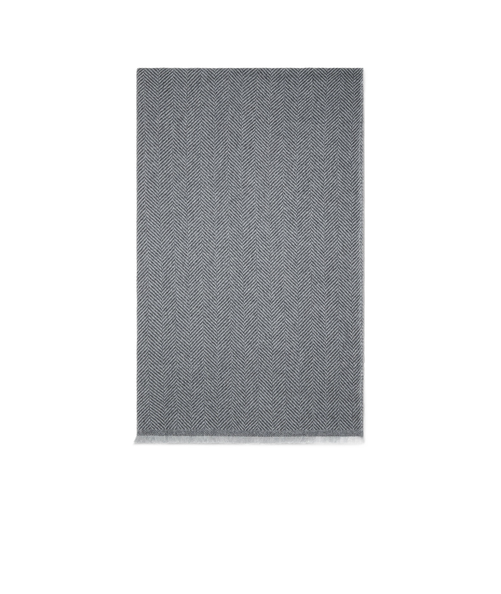 Brunello Cucinelli Fringed Scarf In Gray