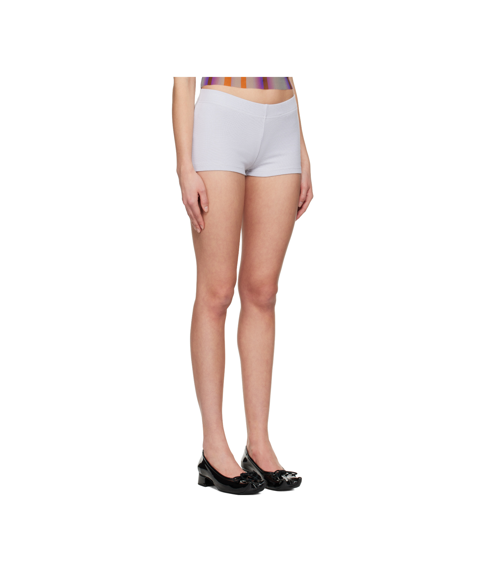 Serapis Gray Monogram Shorts In Gray