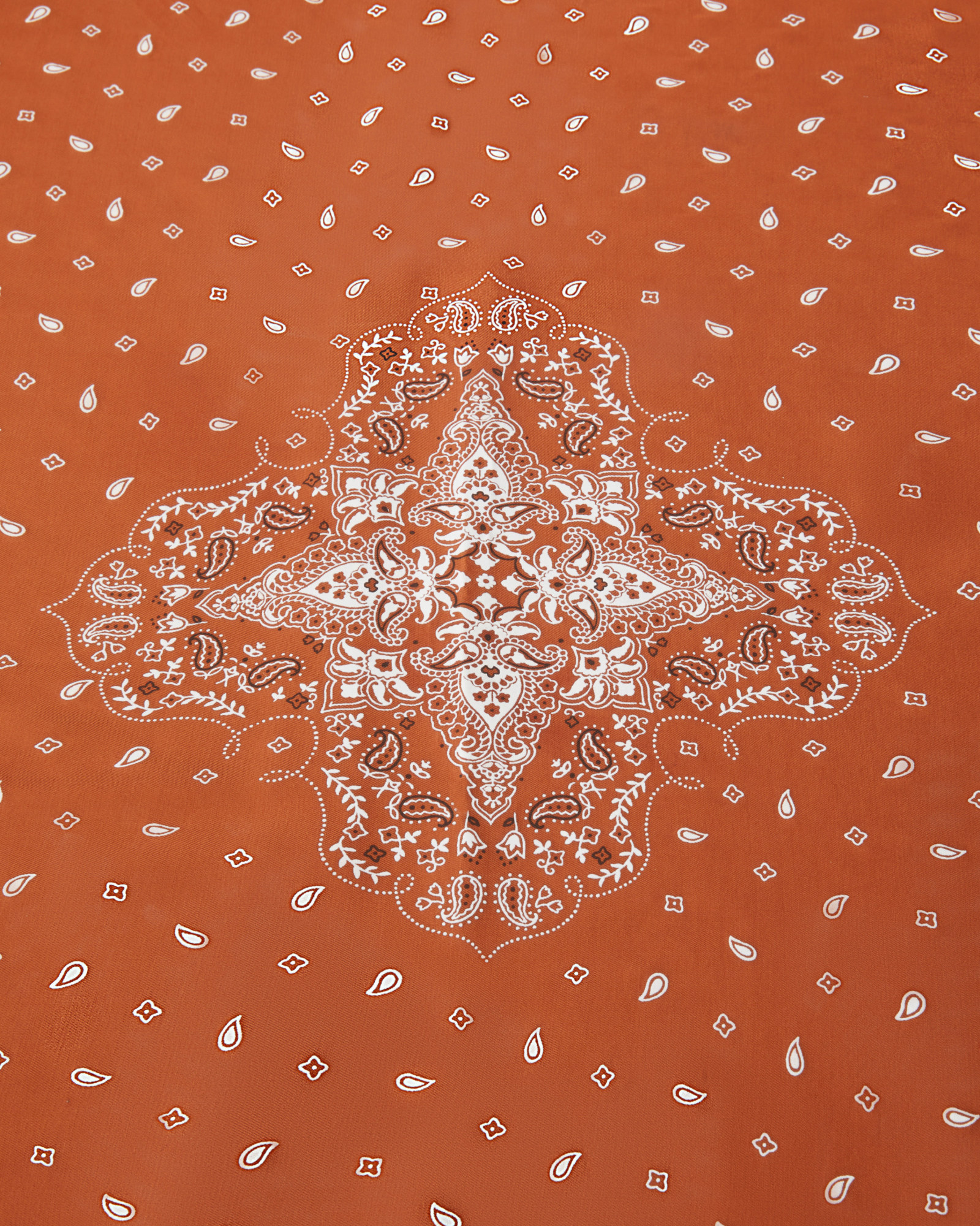 Pinko Intricate Patterned Orange And White Viscose Scarf In Brown