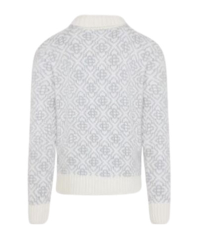Casablanca Patterned Zip Knitwear In White
