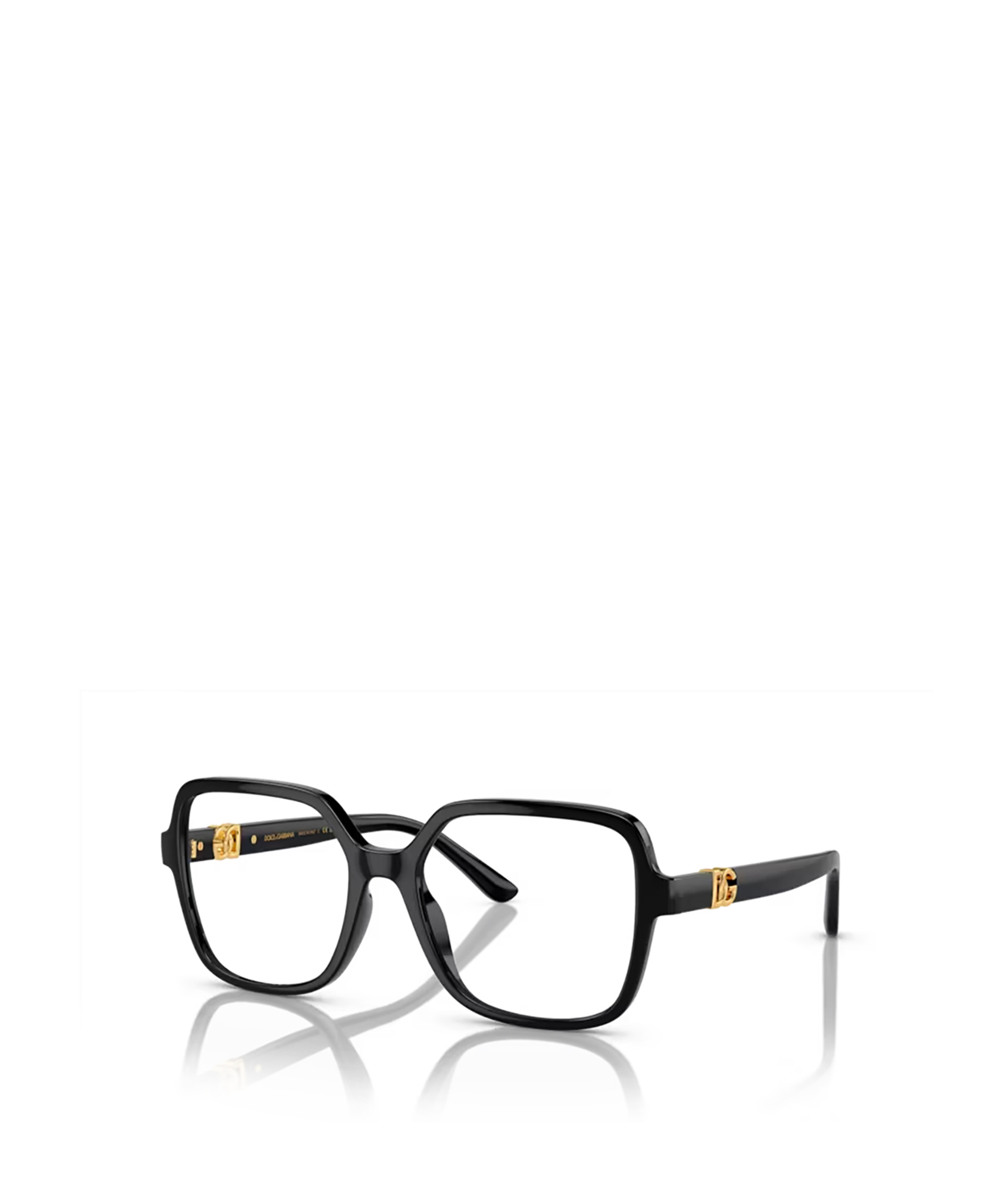 Dolce & Gabbana Logo-plaque Square-frame Glasses In Black