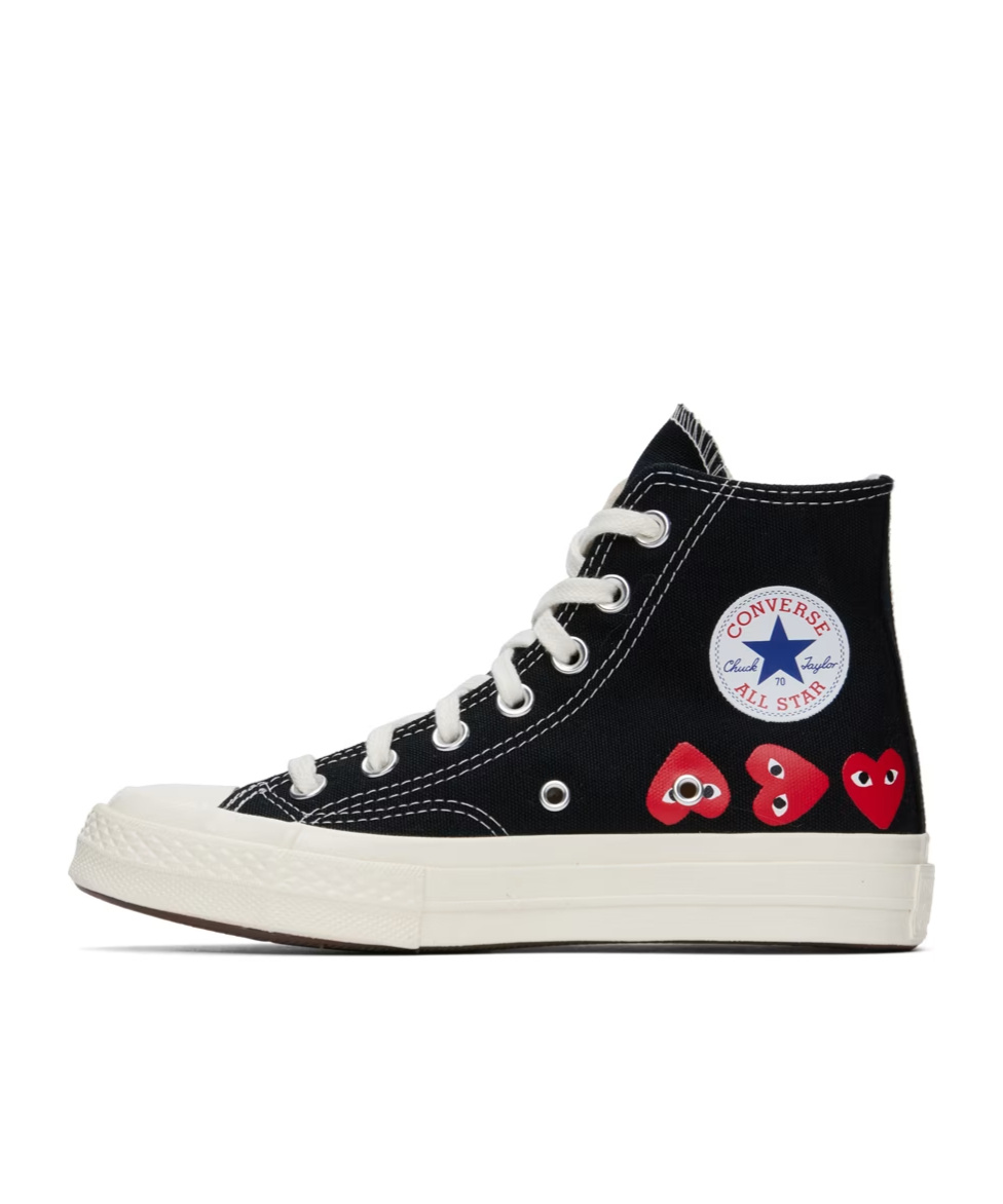 Comme Des Garçons Play X Converse Comme Des Garcons Play Converse Sneakers Black In Black