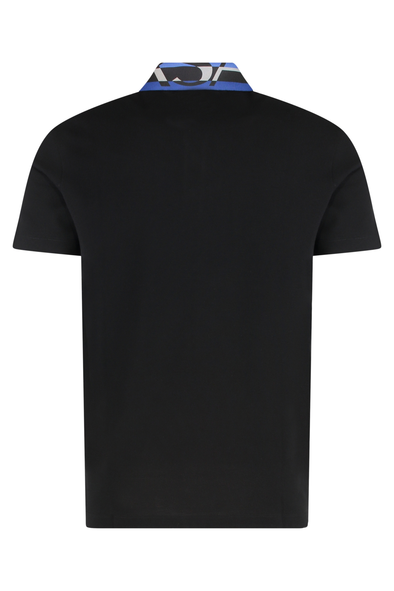 Versace Short-sleeved Polo Shirt In Black