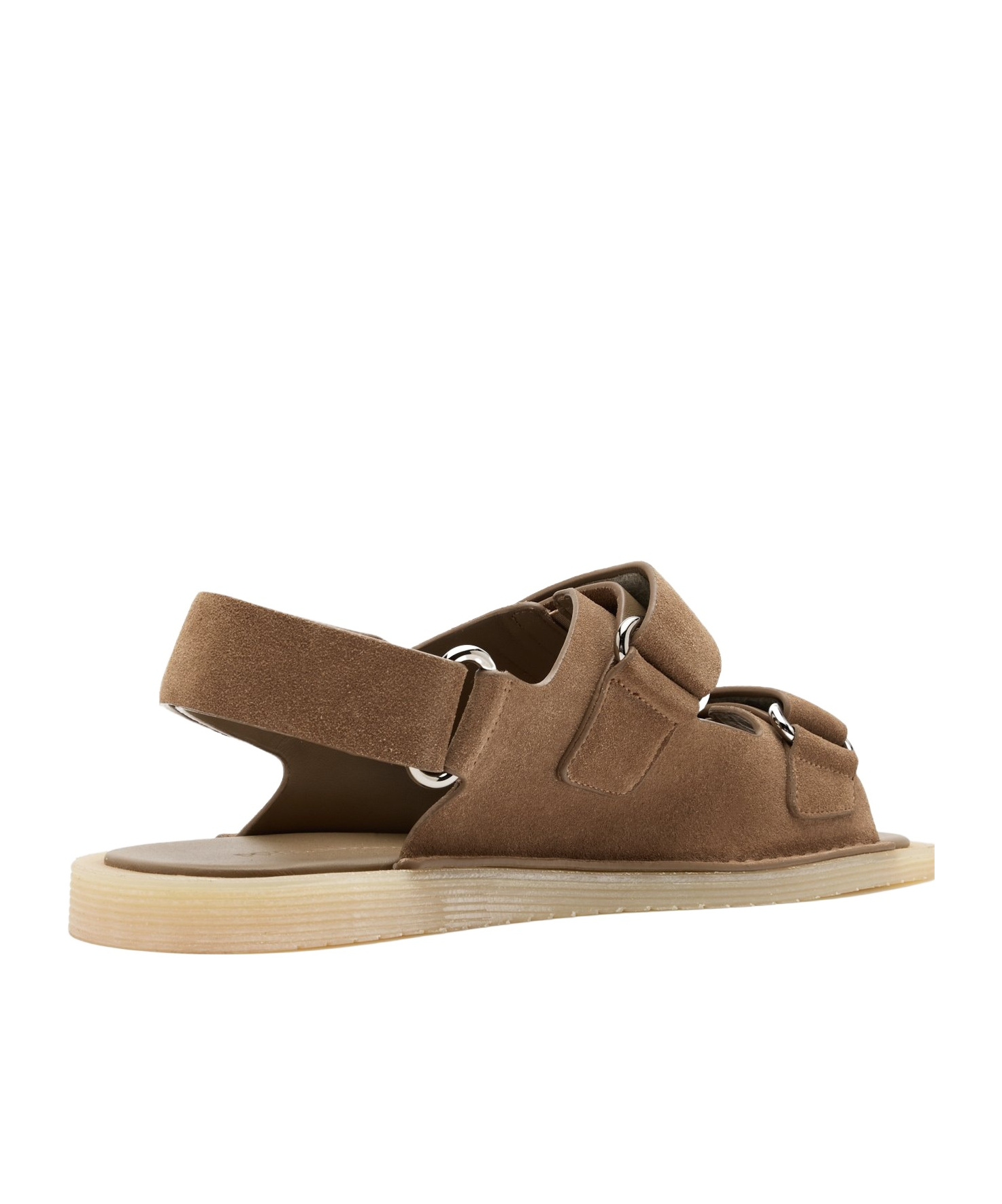 Dolce & Gabbana Touch Strap Leather Sneaker For Men In Brown