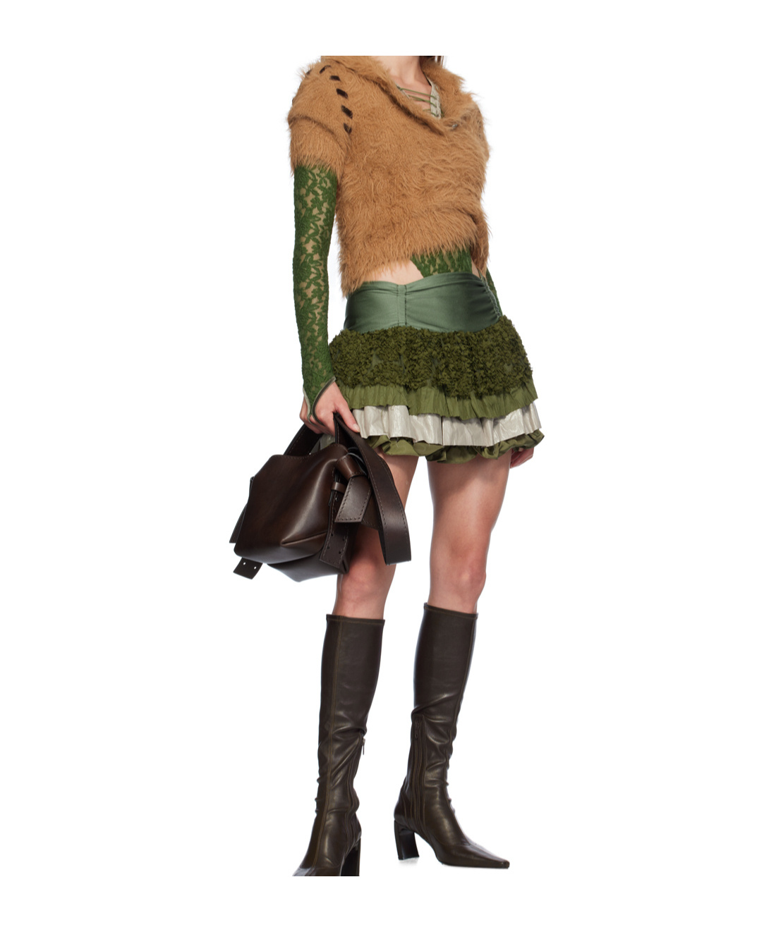 Andersson Bell Green Micro Tutu Miniskirt In Green