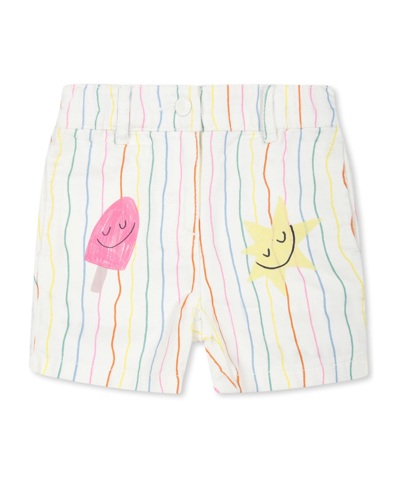 Stella Mccartney Elastic Waist Shorts In White